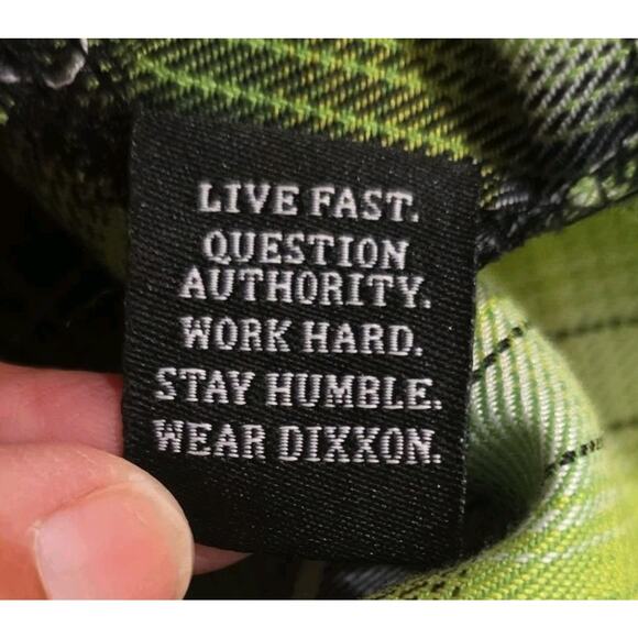 Dixxon Flannel Co “Arsenic Poison Series” Plaid Shirt 3XL Lime Black Limited Ed - Picture 5 of 9